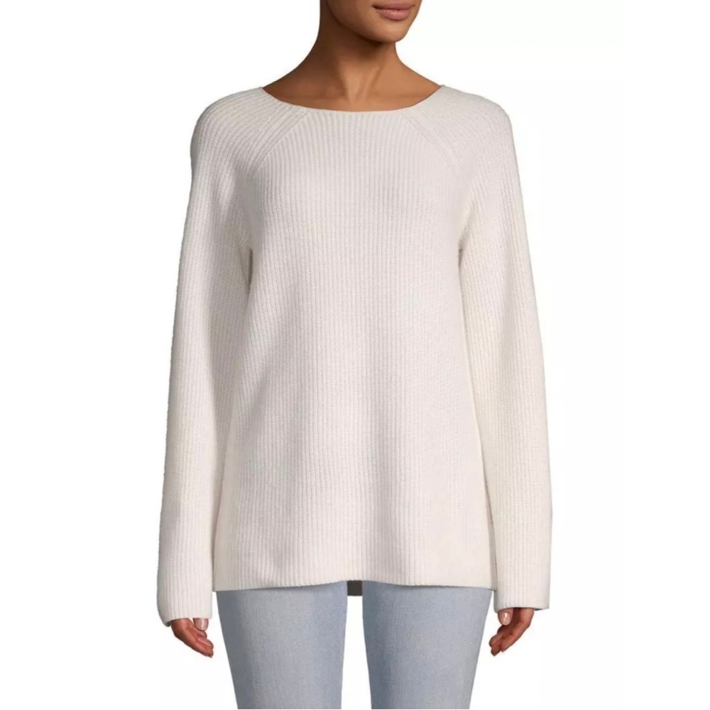 Equipment Booker Wool & Cashmere Blend Ribbed Sweater Ivory